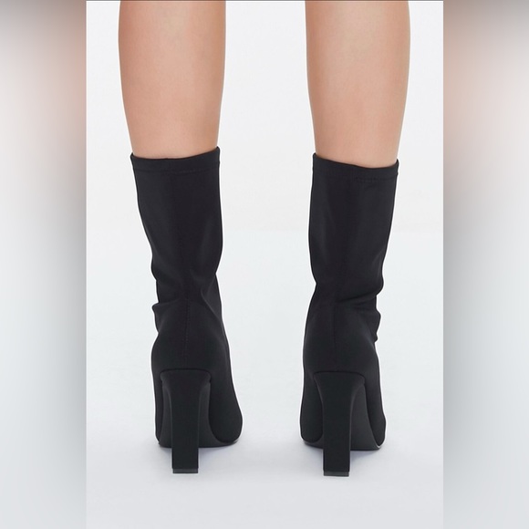 Like New Women’s Size 6 Stuart Weitzman Brandie Mid Calf Suede Booties In Black - Picture 5 of 14